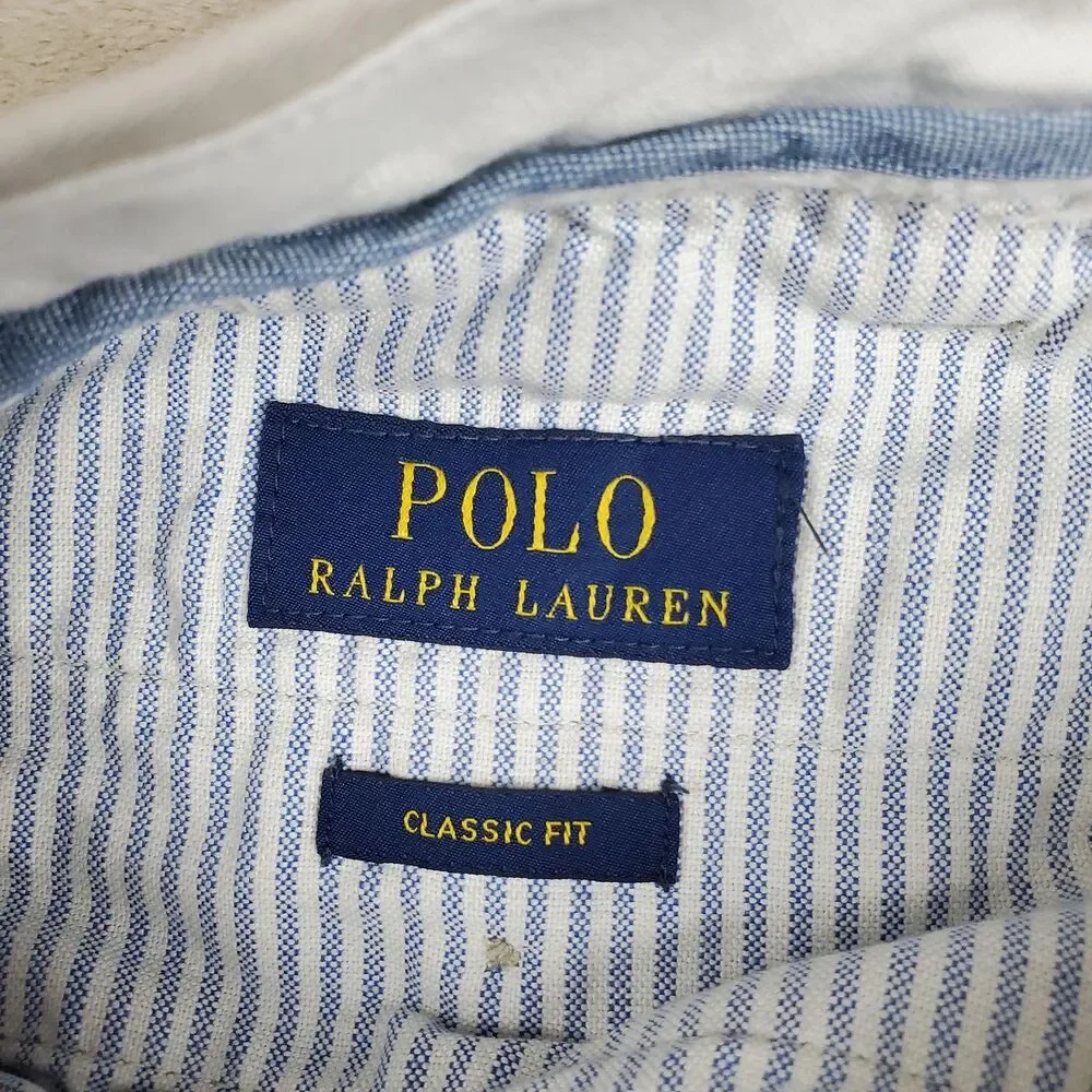 Polo Ralph Lauren Pants Mens 34x32 Beige Classic Fit 100% Cotton Chino Casual - Picture 2 of 12